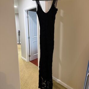 Karen Millen Black Lace Midi Dress – Size 1 (XS)